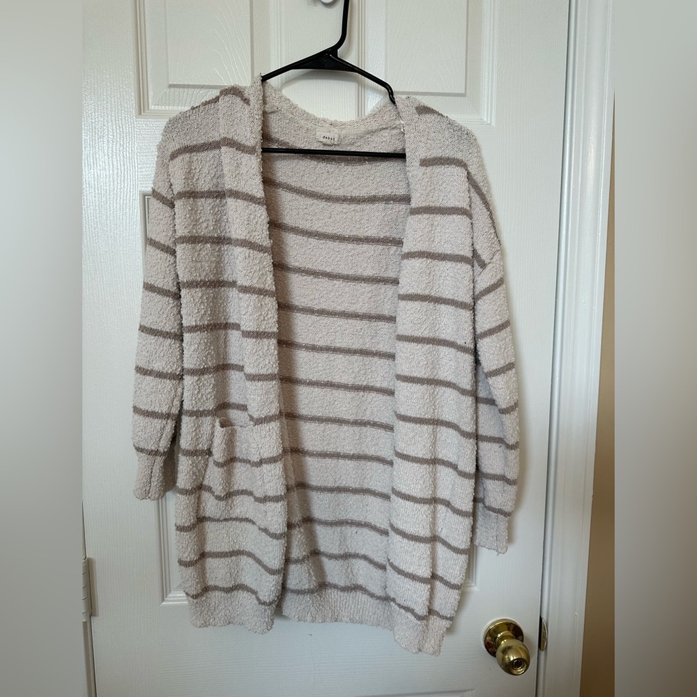 Striped popcorn cardigan
